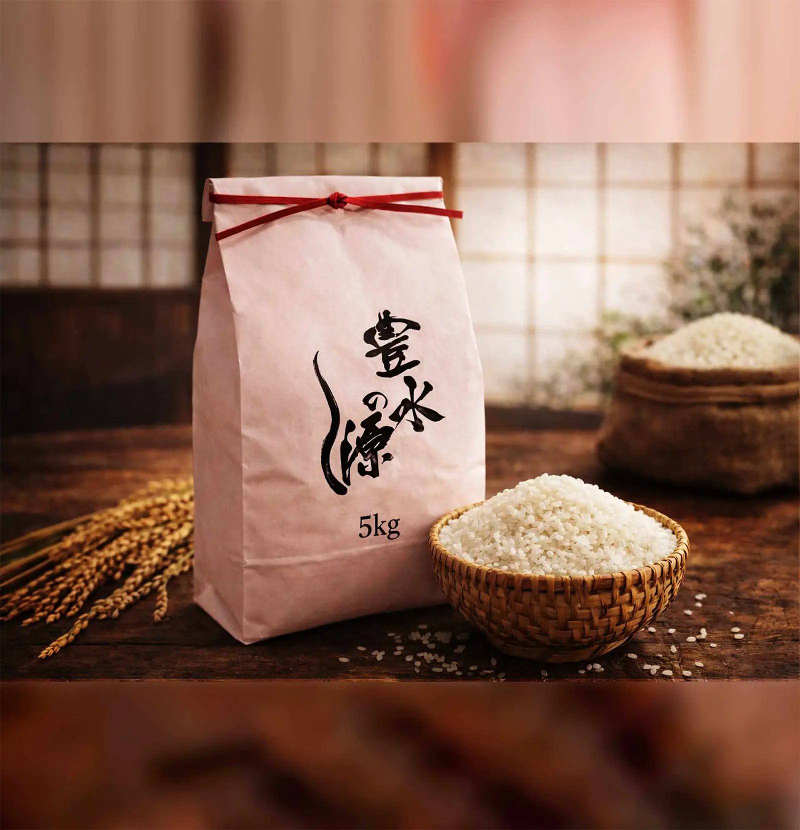 桐箱に入った高級米