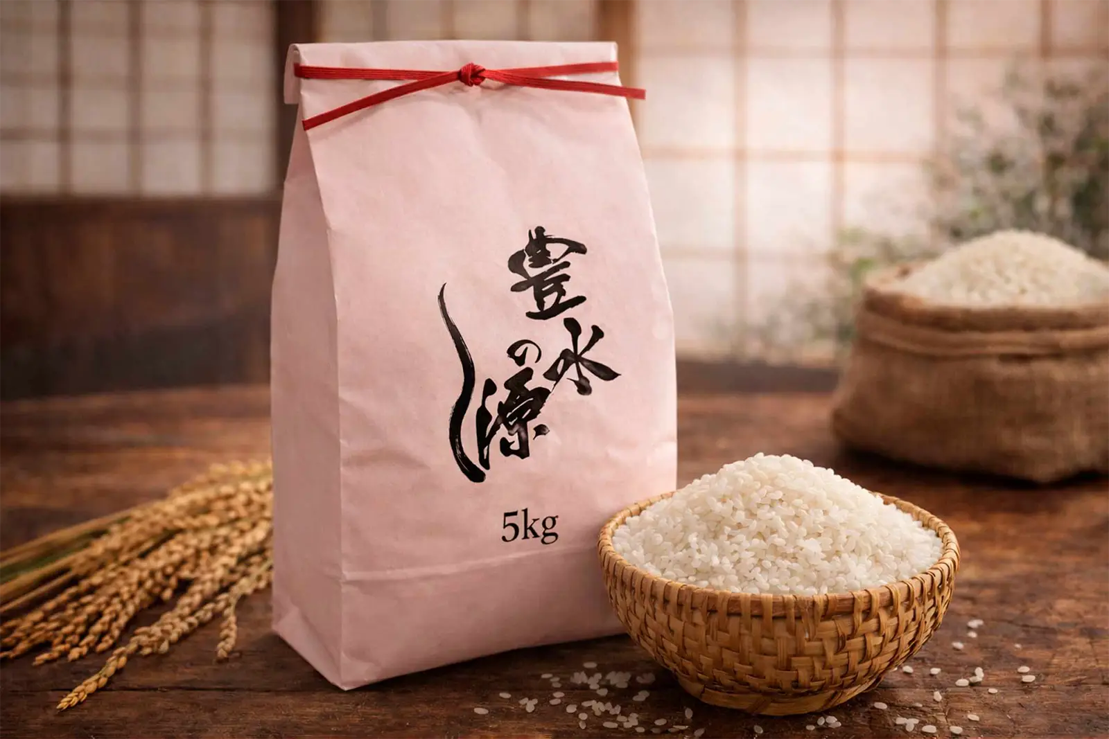 桐箱に入った高級米